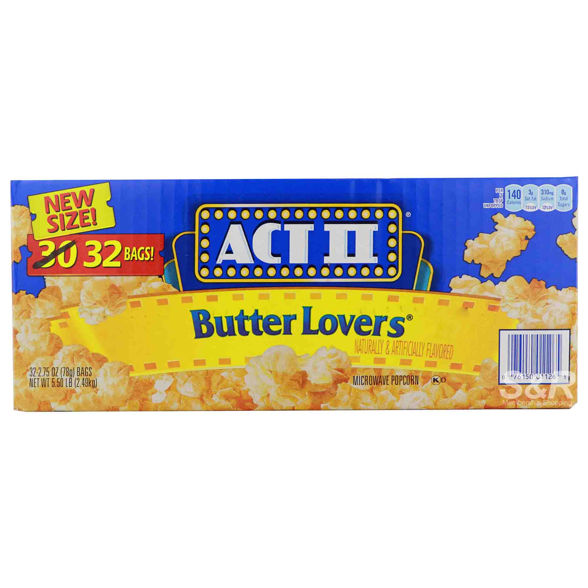 Act II Butter Lovers Popcorn 32pcs